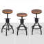 Tabouret de bar pivotant en bois massif à hauteur réglable-212191559-163467181