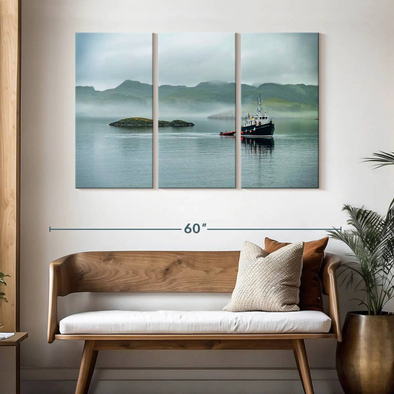 Scottish Fishing Boat, 32" H x 50" W