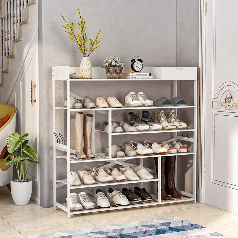 Range-chaussures 24 paires, Blanc