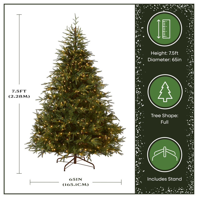 7.5ft. Feel Real Grandview Fraser Christmas Tree with Clear Lights, 7.5'