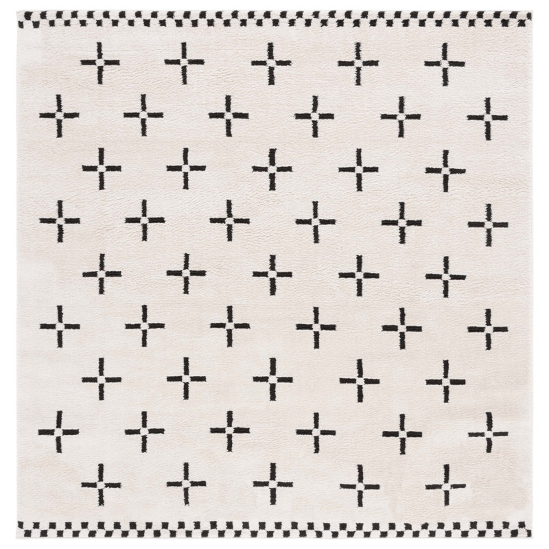 Siarrah Performance Geometric Rug, Square 6'7"