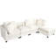 5 avec porte-gobelets cachés et rangement, revêtement beige, cadre, supports de rangement amovibles ultra-confortables, très confortable
