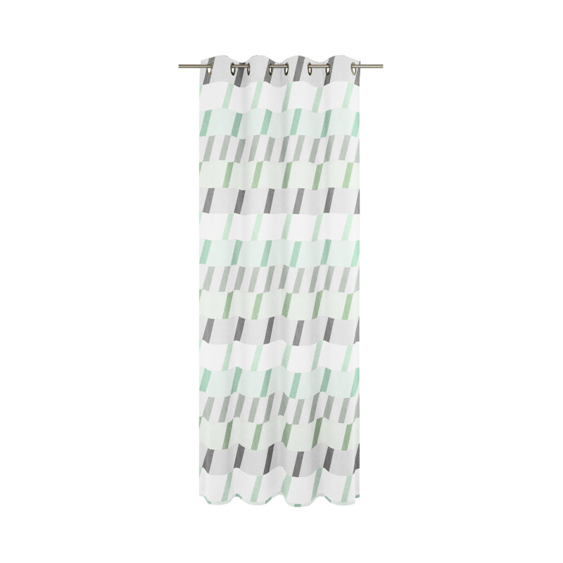 Lopez Room Darkening Curtain, Light green/Light grey/Grey, 132cm Width x 225cm Drop