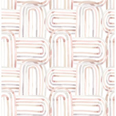 Lolly Blue Arches Wallpaper