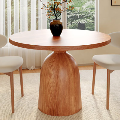 Round Solid Wood Dining Table 39"