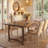 63" Solid Wood Dining Table, Farmhouse Kitchen Table for 4-6