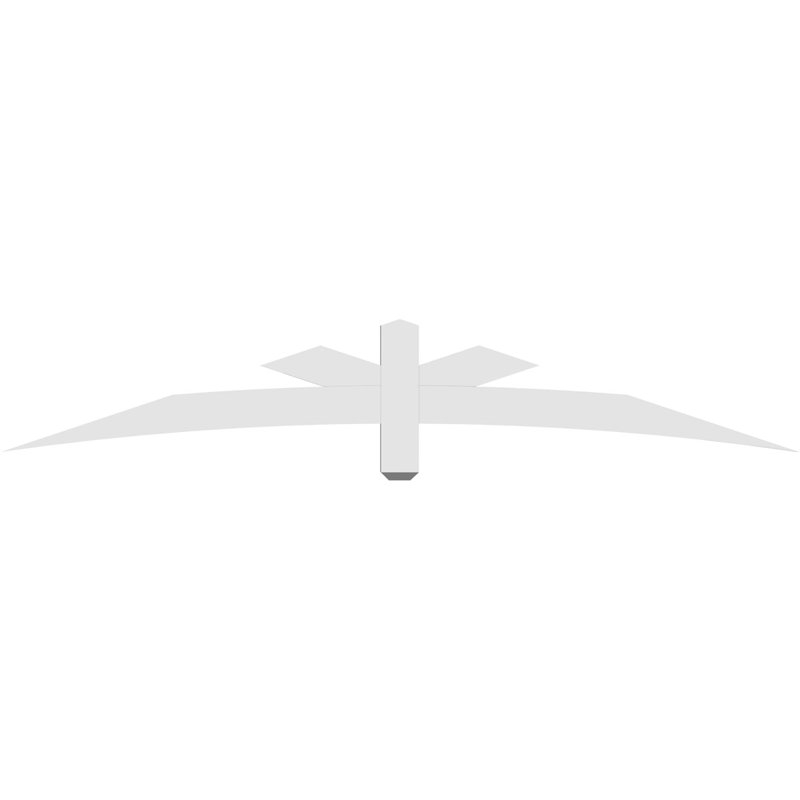 Support de pignon Alberta Alberta, H 14 po x l 84 po (pas 4/12), P 2 po x F 4 po, PVC