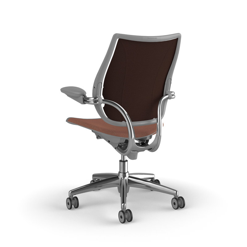 Liberty Ergonomic Task Chair With Upholstered Back, Adjustable Duron Arms, Reddish Brown - 0551