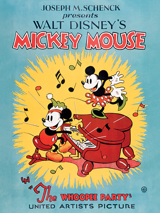 Mickey Mouse, The Whoopee Party Vintage Advertisement on Canvas