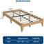 Structure de lit simple, cadre de lit plateforme en bois de 11,8 pouces avec lattes en bois, espace sous le lit de 7,5 pouces, aucun sommier tapissier requis, conception silencieuse, assemblage facile-129238374-129238375