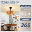 19" Rattan Caged Ceiling Fan with Light, 6-Speed Remote & Whisper-Quiet Reversible DC Motor