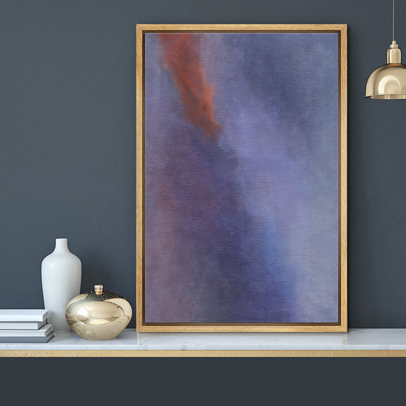 «Mauve et rouille», reproduction d'art sur toile encadrée, H 24 po x l 16 po x P 1,5 po, Cadre flottant Naturar