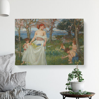 A Song Of Springtime by John William Waterhouse - Wrapped Canvas