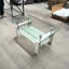 Table basse de salon en verre trempé transparent à 2 couches, table de salon avec rangement pratique de 2 pièces-1885957884