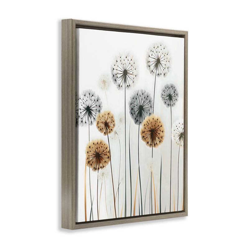 Cadre flottant rustique avec pissenlits, design Creative Studio, Cadre flottant orme Montalcino, H 21 po x l 17 po