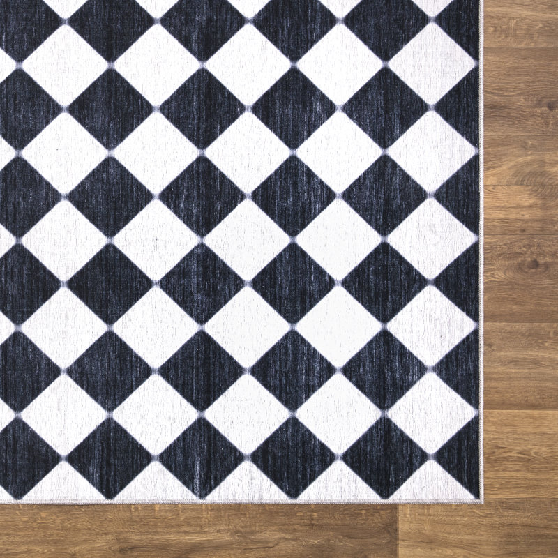 Jarrel Checkered Indoor Rug, Rectangle 4' x 6'