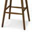 Teagan Solid Wood Modern Rustic Bar Stool with Sculpted Seat, Fully Assembled