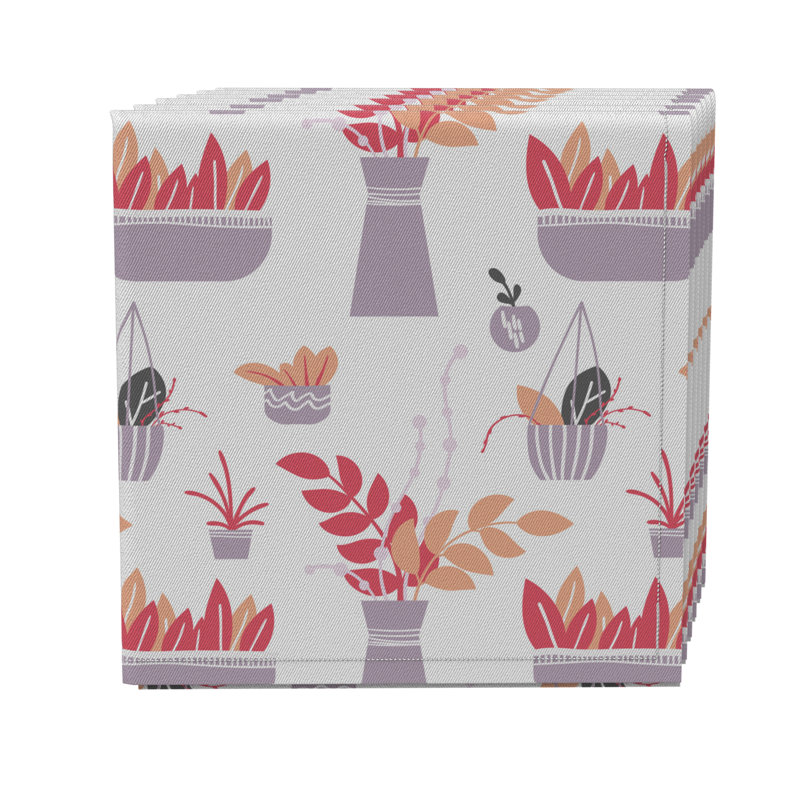 Cotton Twill Abstract Square Napkin