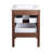 Nadar 24 in. Brown Walnut Bathroom Vanity With White, 3-Hole Ceramic Sink Top-1895706630-1895706628
