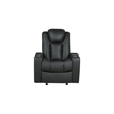 Power Glider Recliner with Cupholders, Black