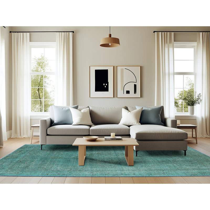Tapis oriental bleu, Rectangle 6 pi x 9 pi