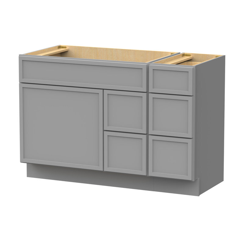 48'' Single Bathroom Vanity Base Only, Gray