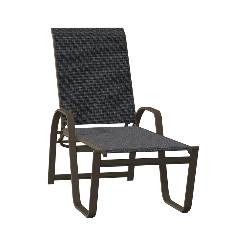Holna Outdoor Rust-Resistant Metal Chaise Lounge
