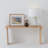 Arden 17 in. White Marble LED Bedside Table Lamp with Charging USB Port