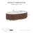 Kirtin Oval Marble Cocktail Table With Gold Accent Base-534786555