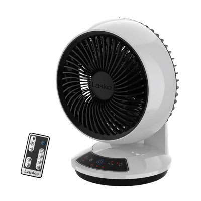 Ventilateur de circulation d'air Lasko Whirlwind 7 "(3 vitesses, télécommande, blanc)
