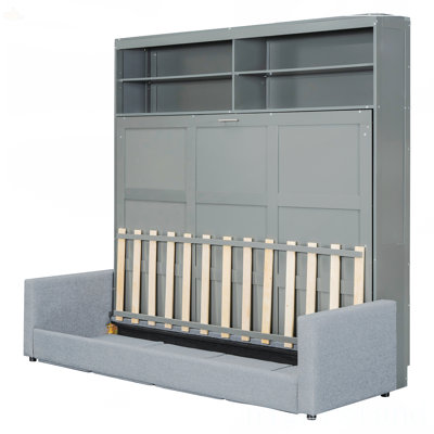 Queen Size Murphy Bed Wall Bed With Sofa by Hokku Designs