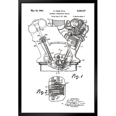 «Ford combustion interne moteur brevet» par Stanley Print House - sur
