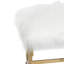 Lynmouth Gold Metal Bench with White Faux Fur Top 42" x 17" x 20"