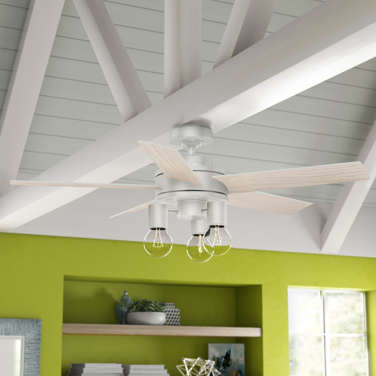 52" Hardwick 5 - Blade Standard Ceiling Fan with Remote Control and Light Kit Included