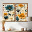 Mod, art mural nostalgie florale jaune, 2 pièces-2075585497-2075585477-2075585474
