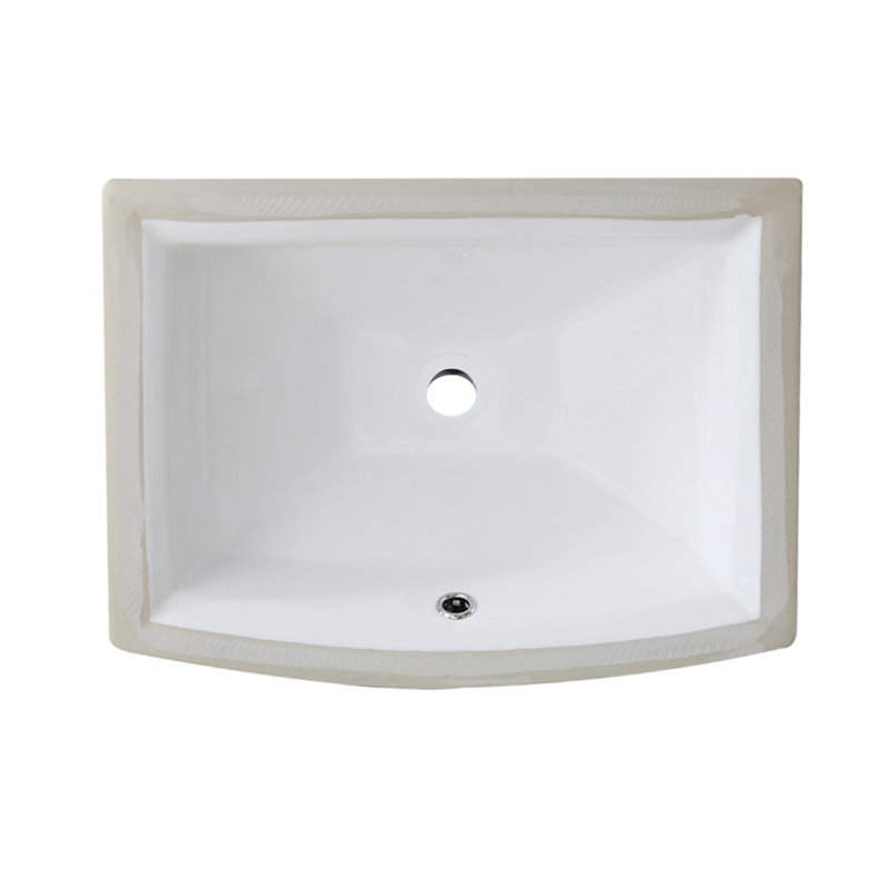 Lavabo de salle de bain rectangulaire encastré 19,75 pouces UM-2016C-W