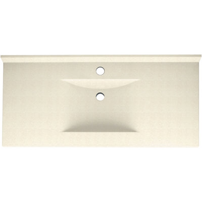 Plateau de meuble-lavabo simple 43 po Contour
