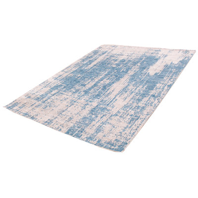Tapis unique en viscose 9 pi x 12 pi turquoise New Age