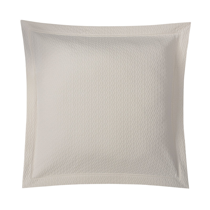 Selena 100% Cotton Matelassé Shams, ivory, Euro