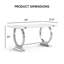 Rena Stainless Steel Trestle Dining Table-1218039799