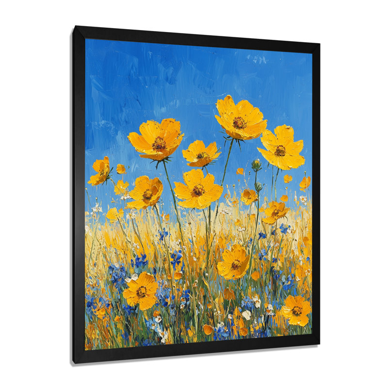Beadnell - Floral Canvas Prints, Noir, noir, noir, noir, H 20 po x l 12 po, Reproduction encadrée sans passe-partout