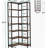 78.7-Inch Tall 7-Tier Industrial Corner Bookshelf With Smart Space-Saving Design And Heavy-Duty Storage Capacity.