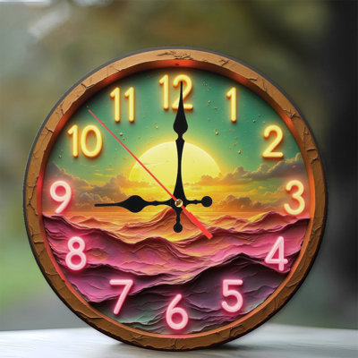 Horloge néon