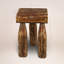 Nomad Stool ~ Rooted in rustic heritage and artisanal craftsmanship, this 100% reclaimed wood stool blends earthy textures with a timeworn patina, evoking the spirit of wanderers and ancient traditions.