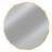 Distressed Gold Wavy-Edge Round Mirror