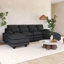 Canapé modulaire rembourré symétrique à 6 places 109,8 po x 55,9 po avec coussins de taille 109,8 po x 55,9 po-1251463631