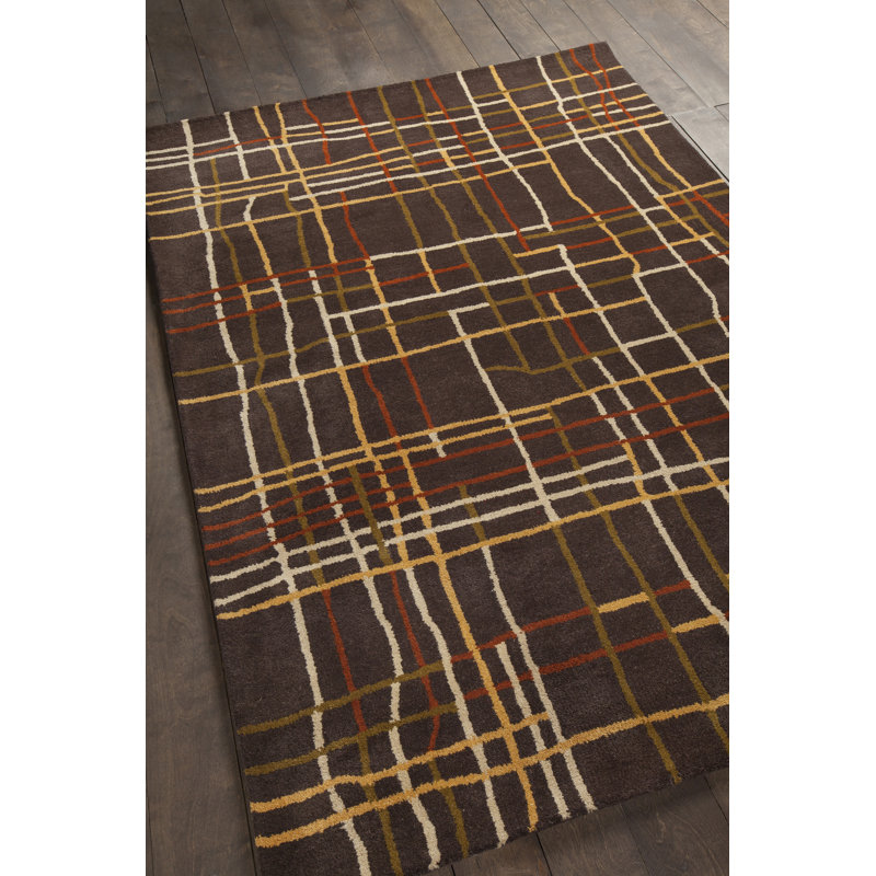 Tapis brun foncé Abbeville, 5 pi x 7 pi
