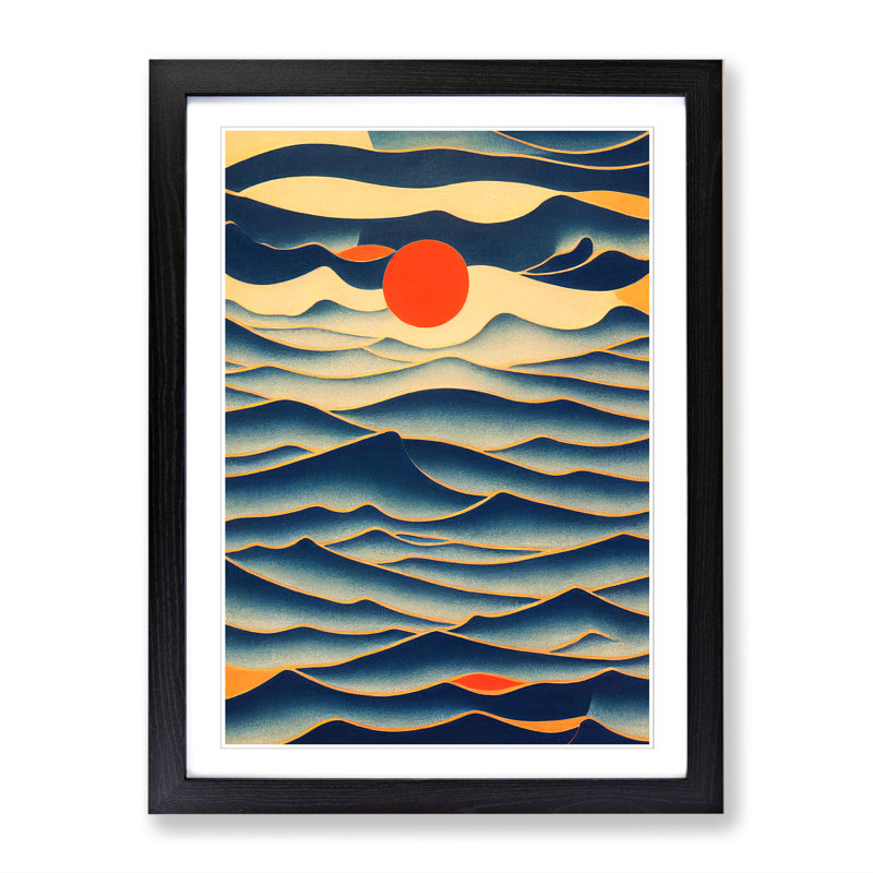 Andreucci Ocean Abstract Painting Vol.4 1 Piece Wall Art, 64cm H x 46cm W, Oak