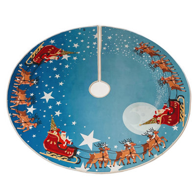 Santa Sleigh Tree Skirt