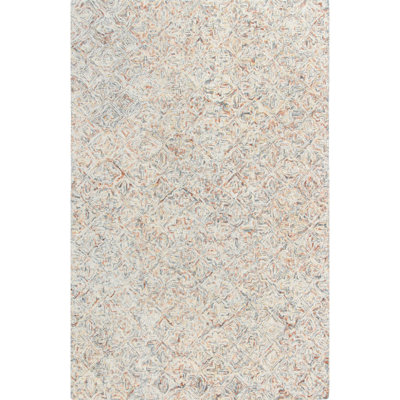 Barranco Hand Tufted Wool Gray/Yellow/Orange Area Rug